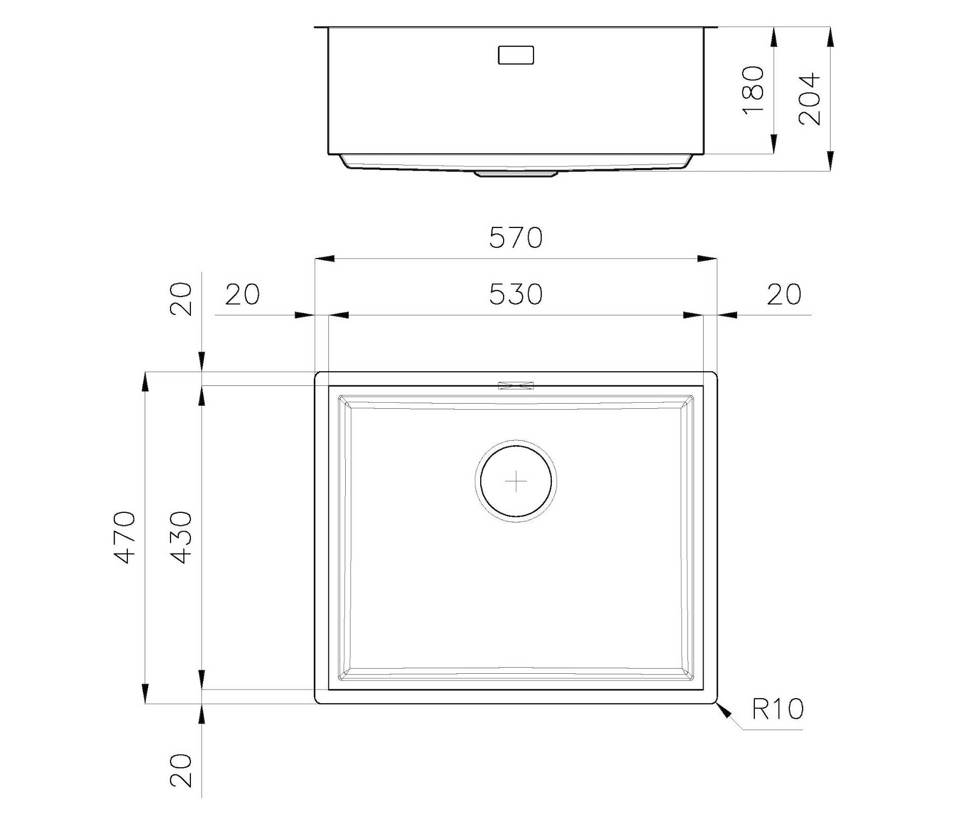 Раковина из нержавеющей стали с одной чашей Foster Quadra Evo ARCH-00082219 - Вид №7