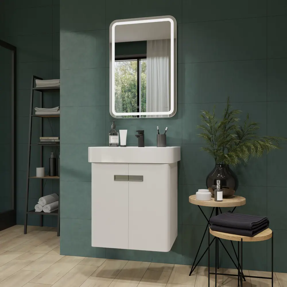 KIROVIT Олимпия — фарфоровая раковина с полочкой для ванной 89373200 STLM-0983010 - Вид №8