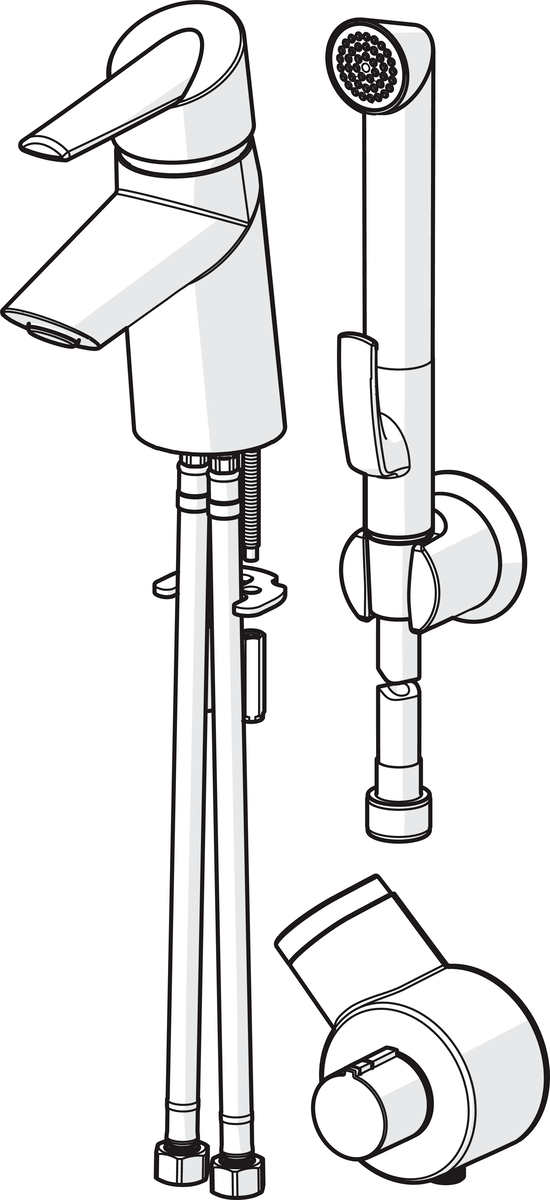 Oras 2713FG Смеситель для умывальника, 3 V 2713FG Optima Хром  - Вид №2