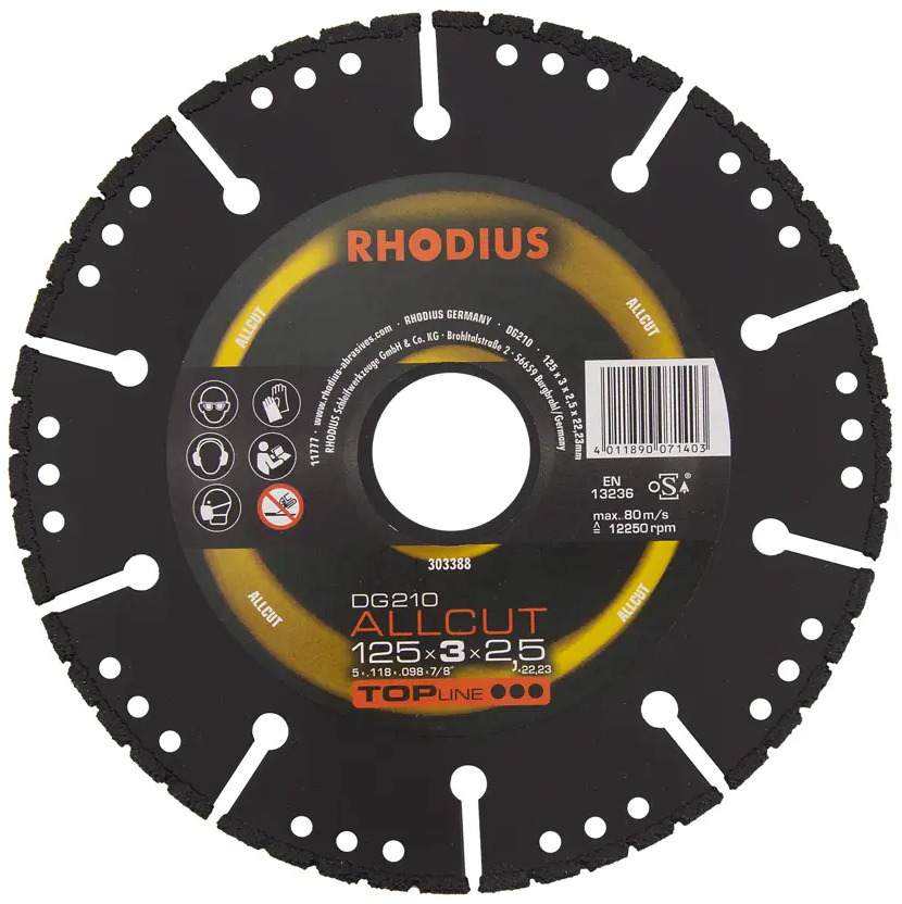 91139955 Диск отрезной по железобетону Rhodius ODI-113-172 180x22.23x2.4 мм STLM-0847296
