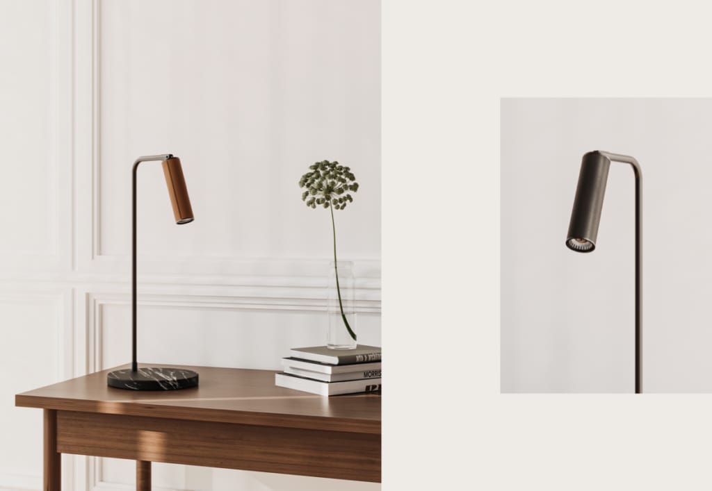 Светодиодная настольная лампа из стали и кожи с диммером Aromas del Campo тура ARCH-00089463 - Вид №1