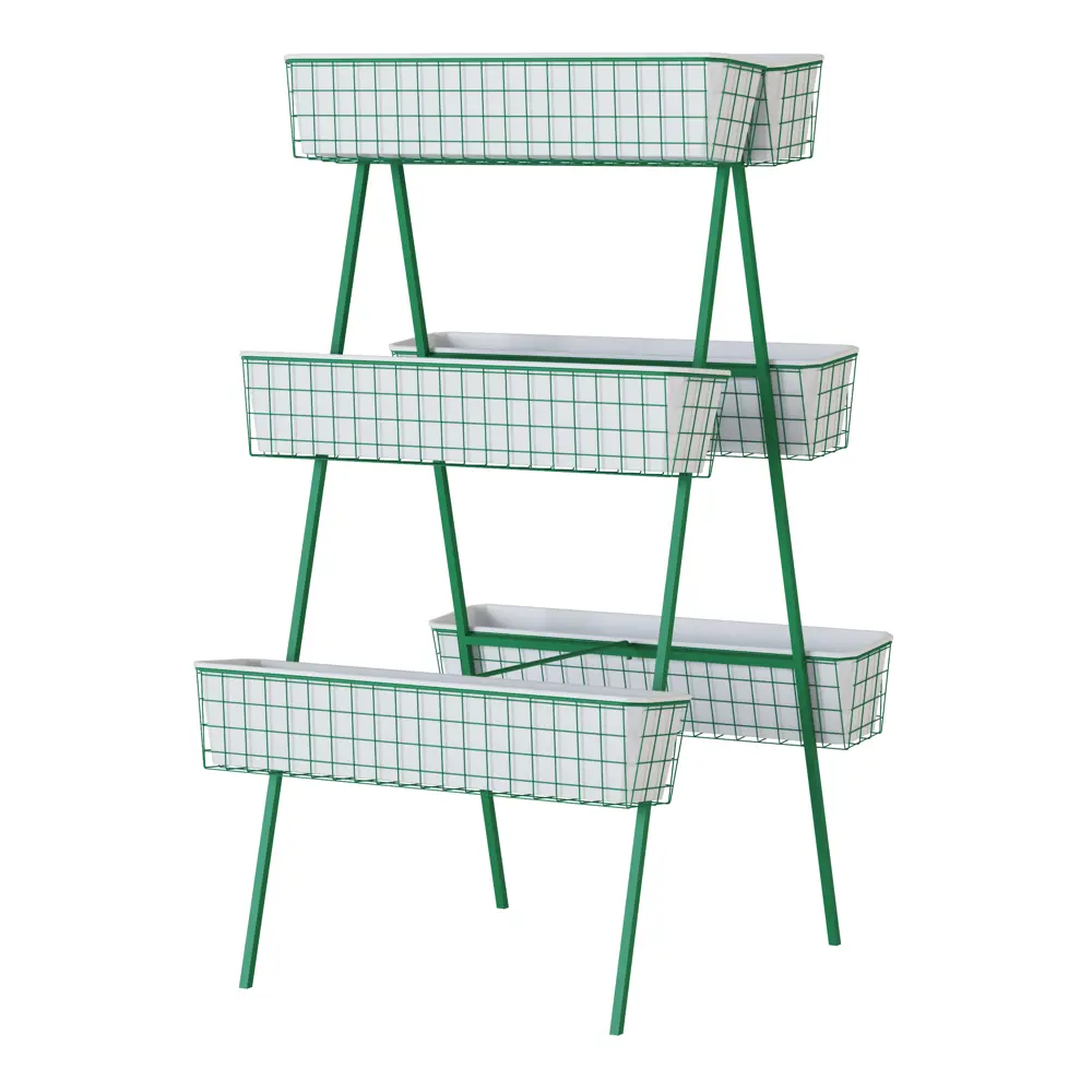 Вертикальный огород на 6 кашпо 82x150x50 см v122.4 л металл зеленый Santreyd STLM-2033035 - Вид №1