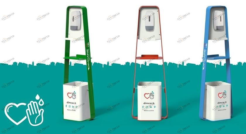 DIMCAR Тотемный дозатор дезинфицирующего геля из стали  D849 