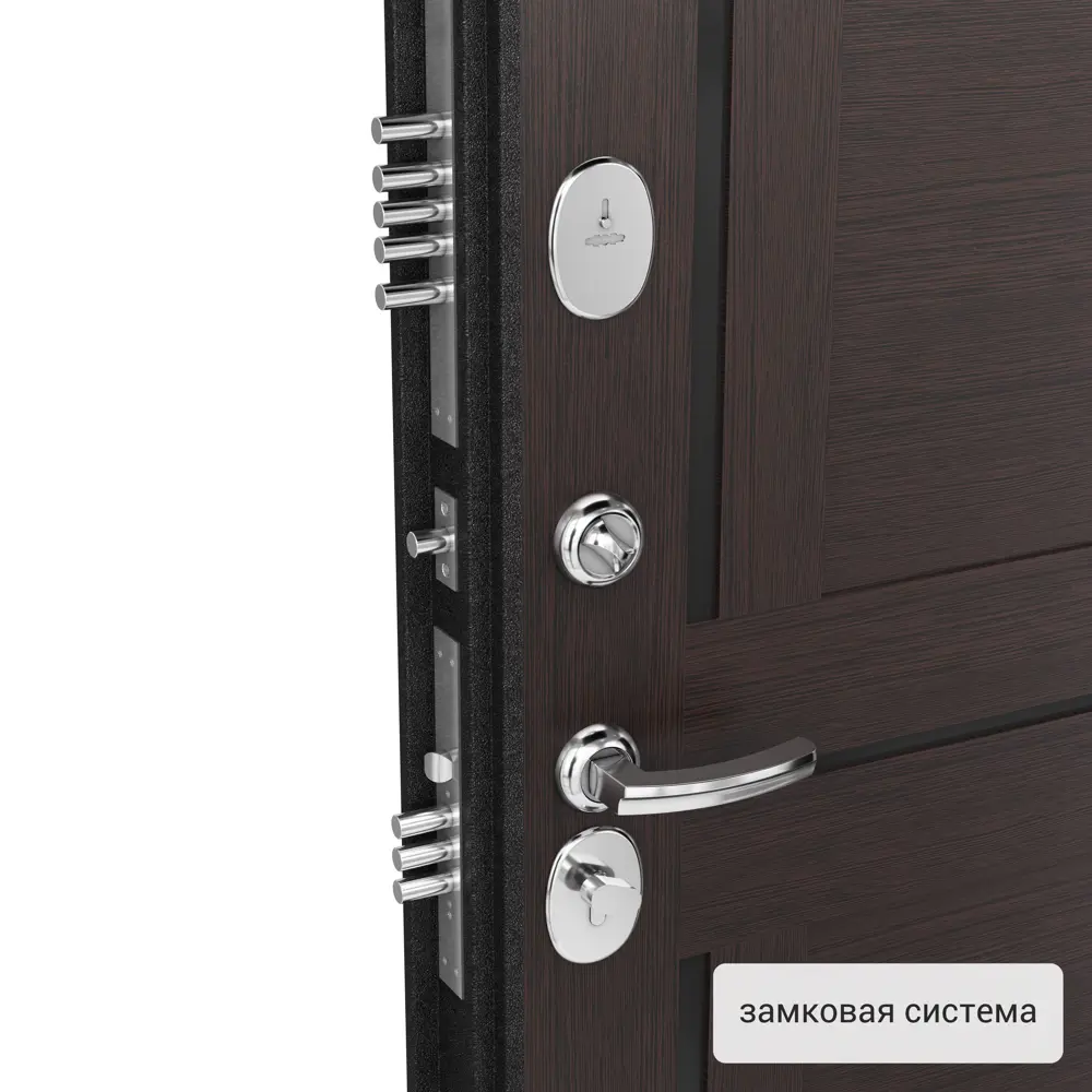 Дверь металлическая Контрол Леона, 880 мм, левая, цвет венге TOREX STLM-2062048 - Вид №1