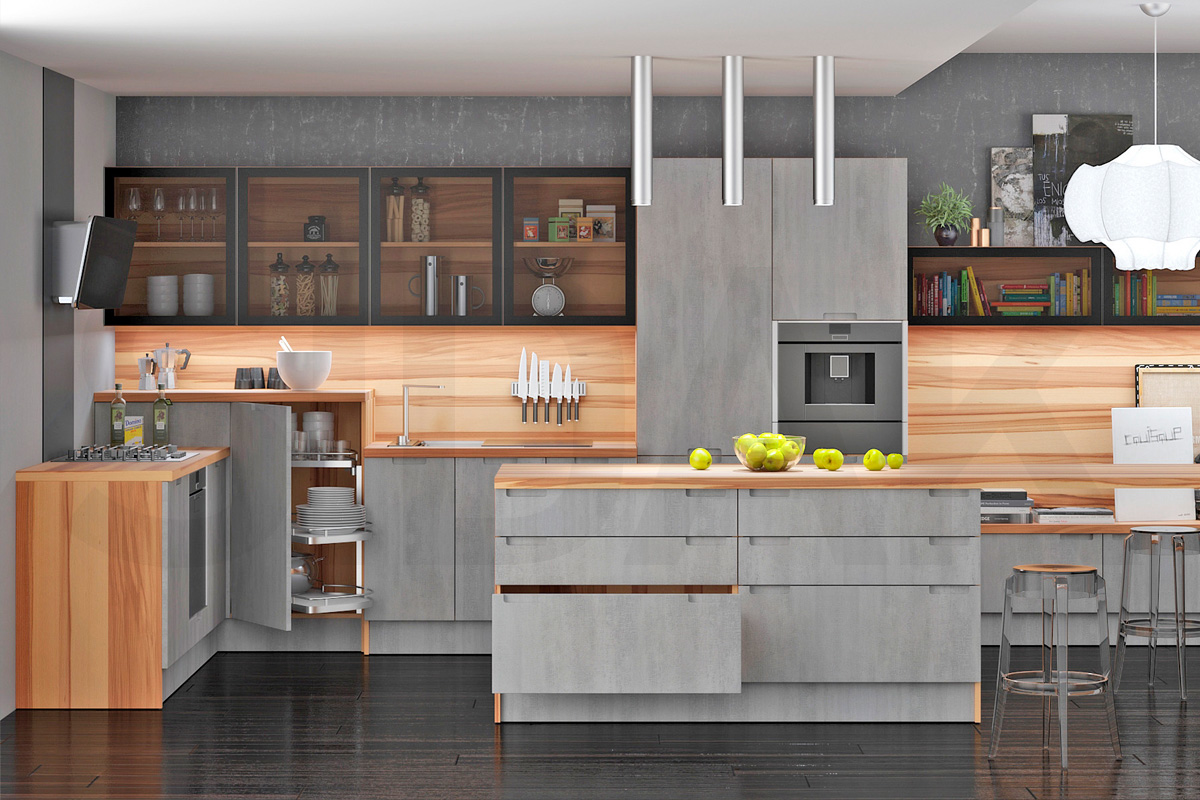 Ручки для кухонной мебели  Фрезеровка «Модерн RF4.1» Дуб шамони №198 SIDAK SIST3186-7223 - Вид №1