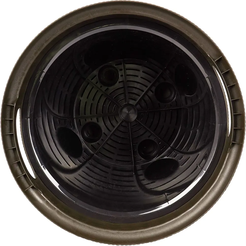 Кашпо для цветов Ingreen Rattan ø38 h37.8 см v30 л пластик французский платан STLM-2012243 - Вид №3