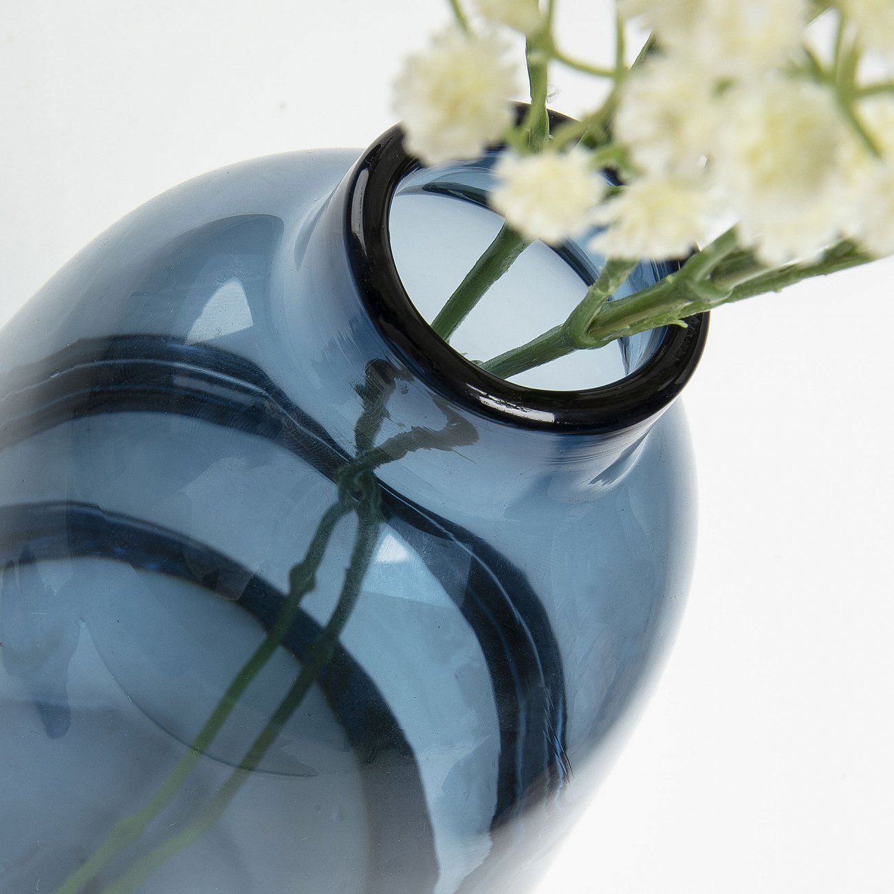 Ваза стеклянная с узким горлом синяя 28,5 см Jillian от La Forma LA FORMA JILLIAN 343210 Синий  - Вид №1