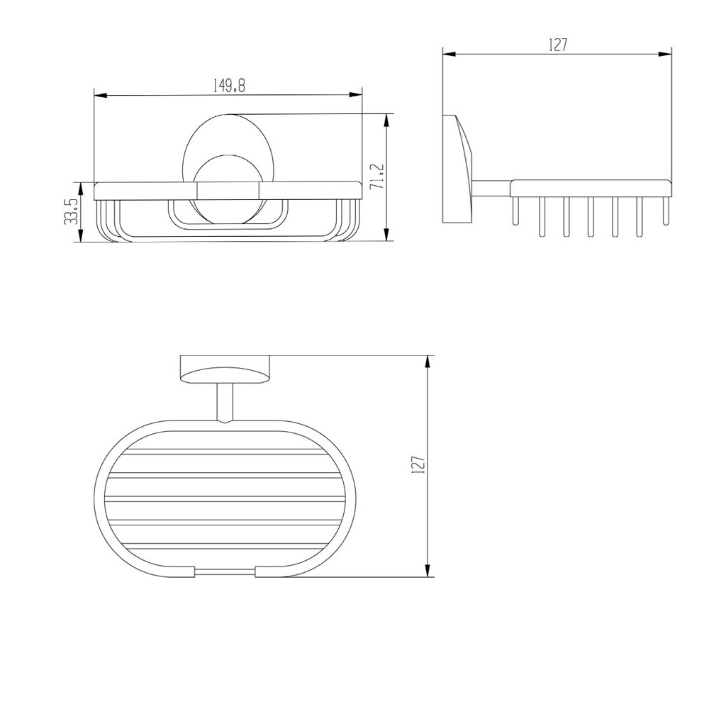 Мыльница Raiber R70107 металлическая R70107 Santreyd  - Вид №2