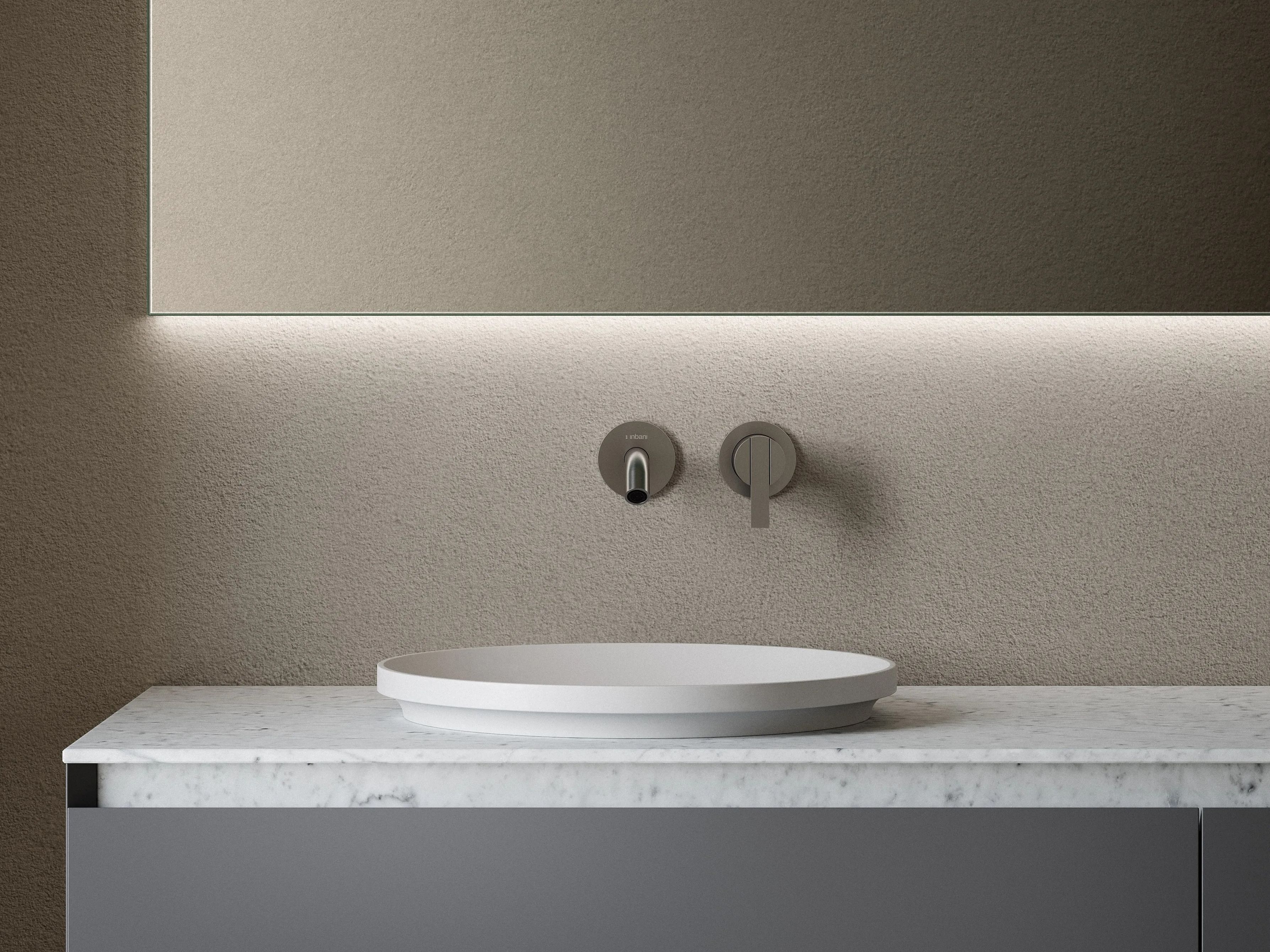 Полукруглый умывальник из твердой поверхности Inbani ARCH-00103044 - Вид №2