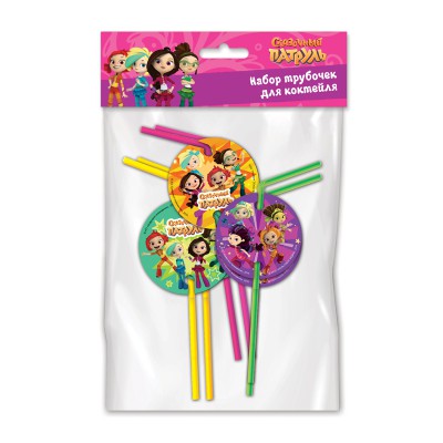 275853 Набор трубочек для коктейля 6 шт. "Сказочный патруль" Santreyd 