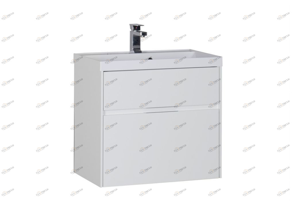 Тумба под раковину Aquanet Латина 70 белый (2 ящика) sun-id-270561
