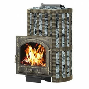 Печь для бани Везувий Ураган Ковка 16 (205) с закрытой каменкой