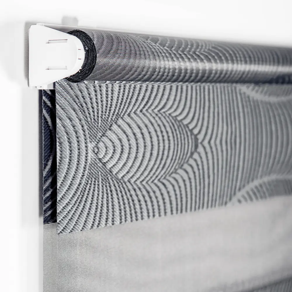 Штора рулонная день-ночь Miamoza Sound Wave 50x160 см, цвет серый Santreyd STLM-2053754 - Вид №1