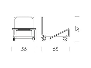 Стальная тележка для стульев с порошковым покрытием Gazzda Book ARCH-00032386 - Вид №3