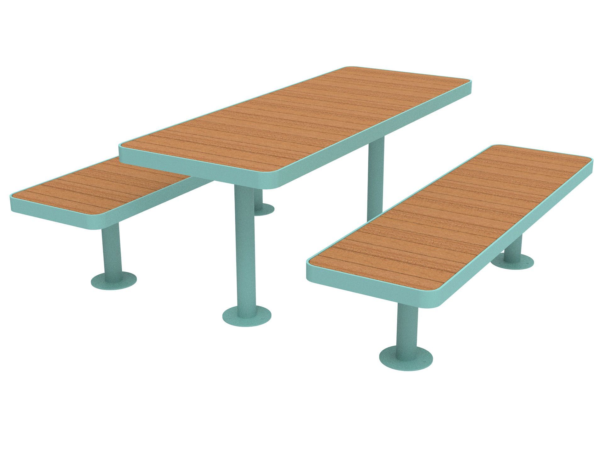 Стол для пикника со встроенными скамейками Lazzari палуба ARCH-00057717 - Вид №1