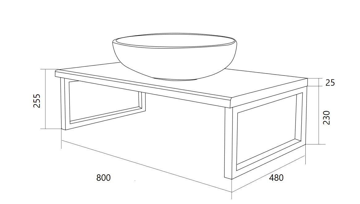 У85839 Столешница GRUNGE LOFT 80 Бетон светлый 1 Marka GRUNGE LOFT  - Вид №4