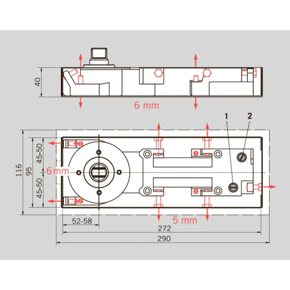 Доводчик дверной Dormakaba для дверей до 100 кг 89385259 STLM-1579081 - Вид №1