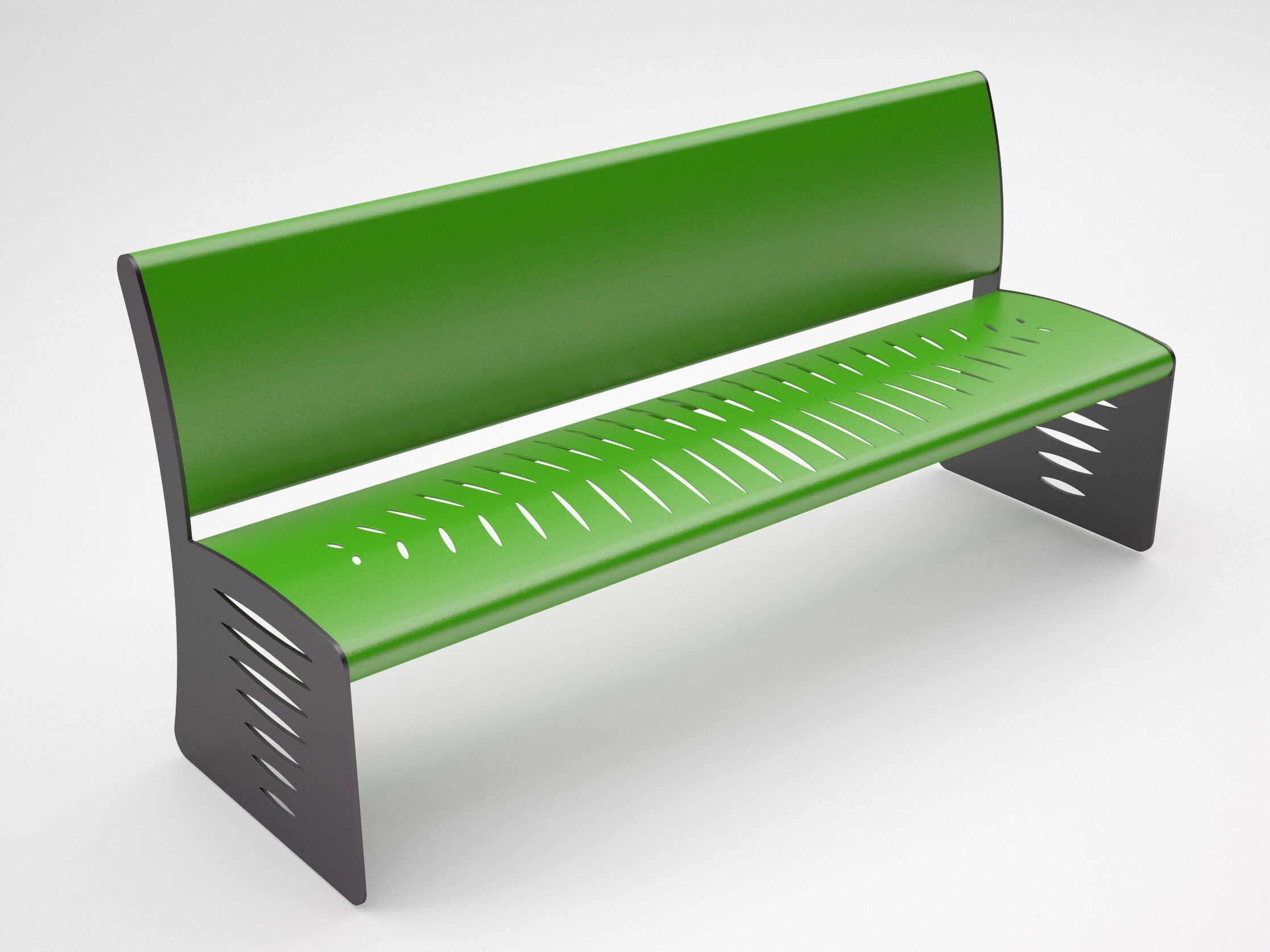 Стальная скамья со спинкой CITYSì перо ARCH-00104598 - Вид №3