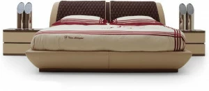 Tonino Lamborghini Casa Двуспальная кровать с обивкой из оленьей кожи Banus