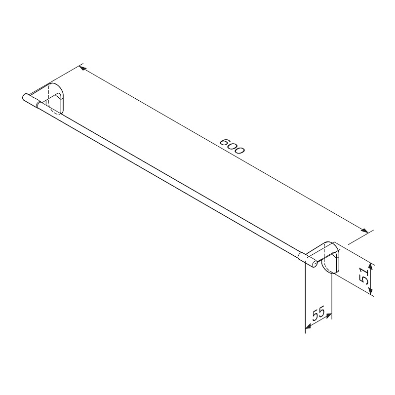 A84346400 Вешалка для полотенец 60 см AM.PM X-Joy  - Вид №2