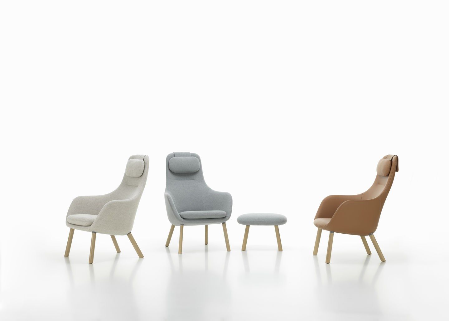 Кожаное кресло с подголовником VITRA HAL Lounge ARCH-00101409 - Вид №12