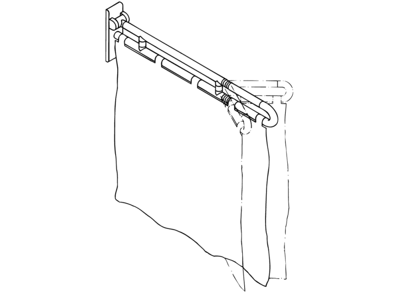 801.52B10038 защита от брызг для душа HEWI Edition matt | Polyamid  - Вид №6