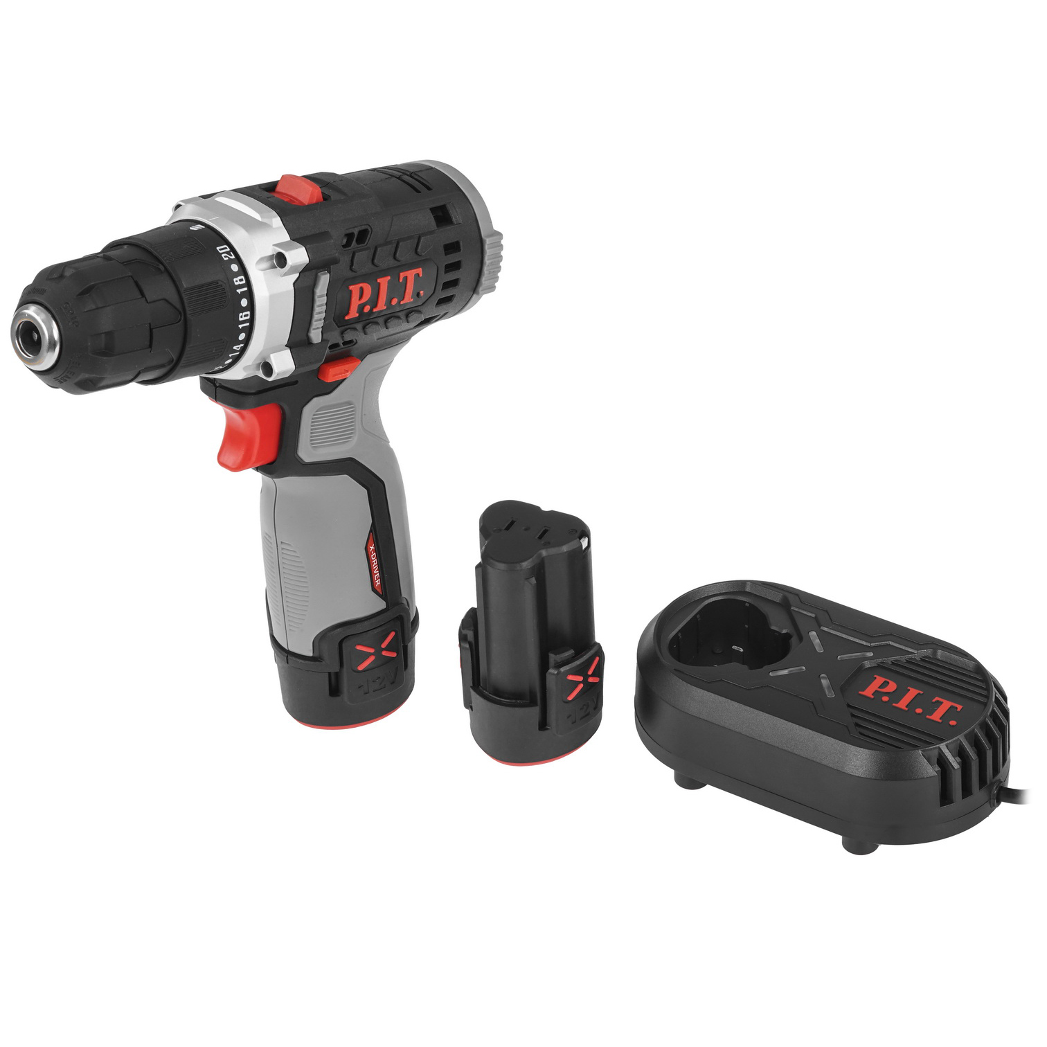 Дрель-шуруповерт PIT PBM12K-10A/2 X-DRIVER OnePower 12V 9086497 STDN-0080047 - Вид №1