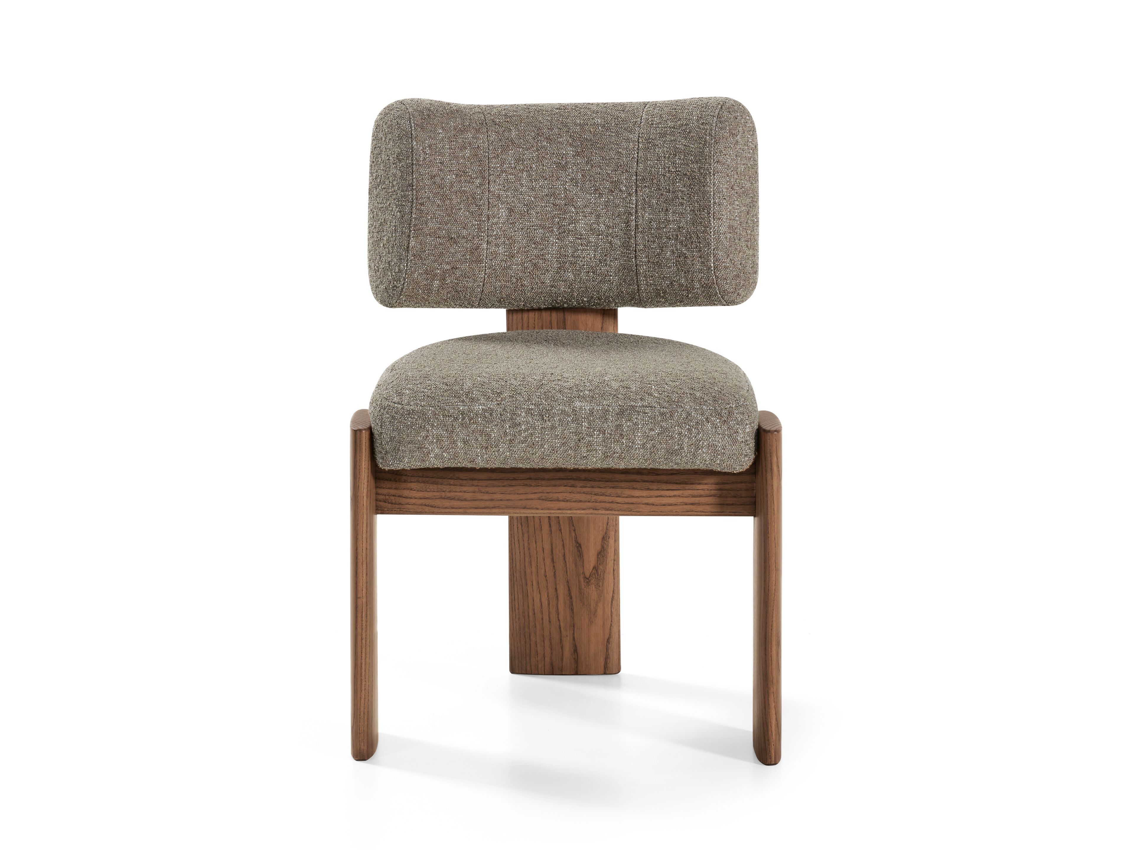 Мягкий стул с деревянным каркасом без подлокотников Naturedesign Главная ARCH-00119419