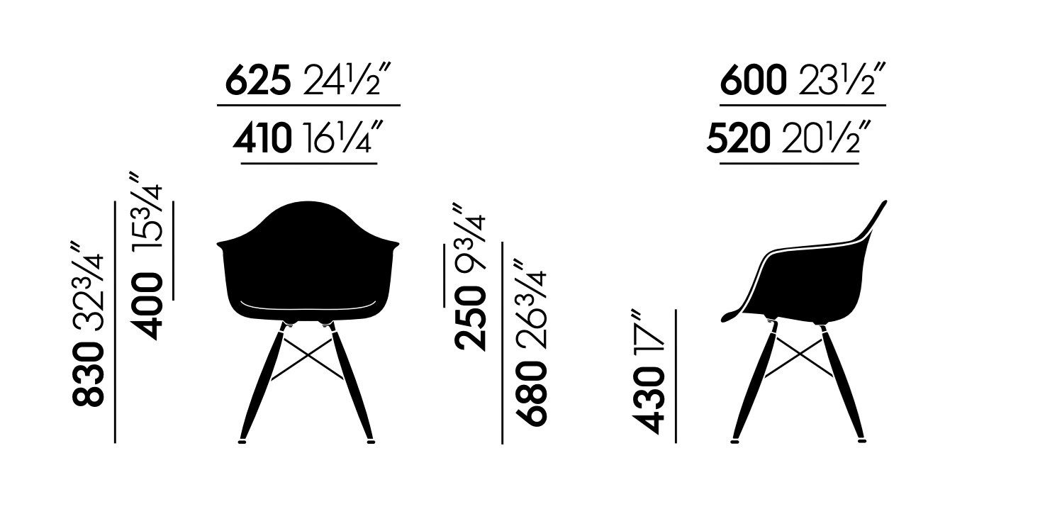 Стул из полипропилена со встроенной подушкой VITRA Eames Plastic Chair ARCH-00020618 - Вид №8