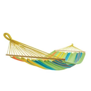 Подвесной гамак с перекладинами двухместный зеленый Tropic IMPEX  132264 Голубой;зеленый;разноцветный