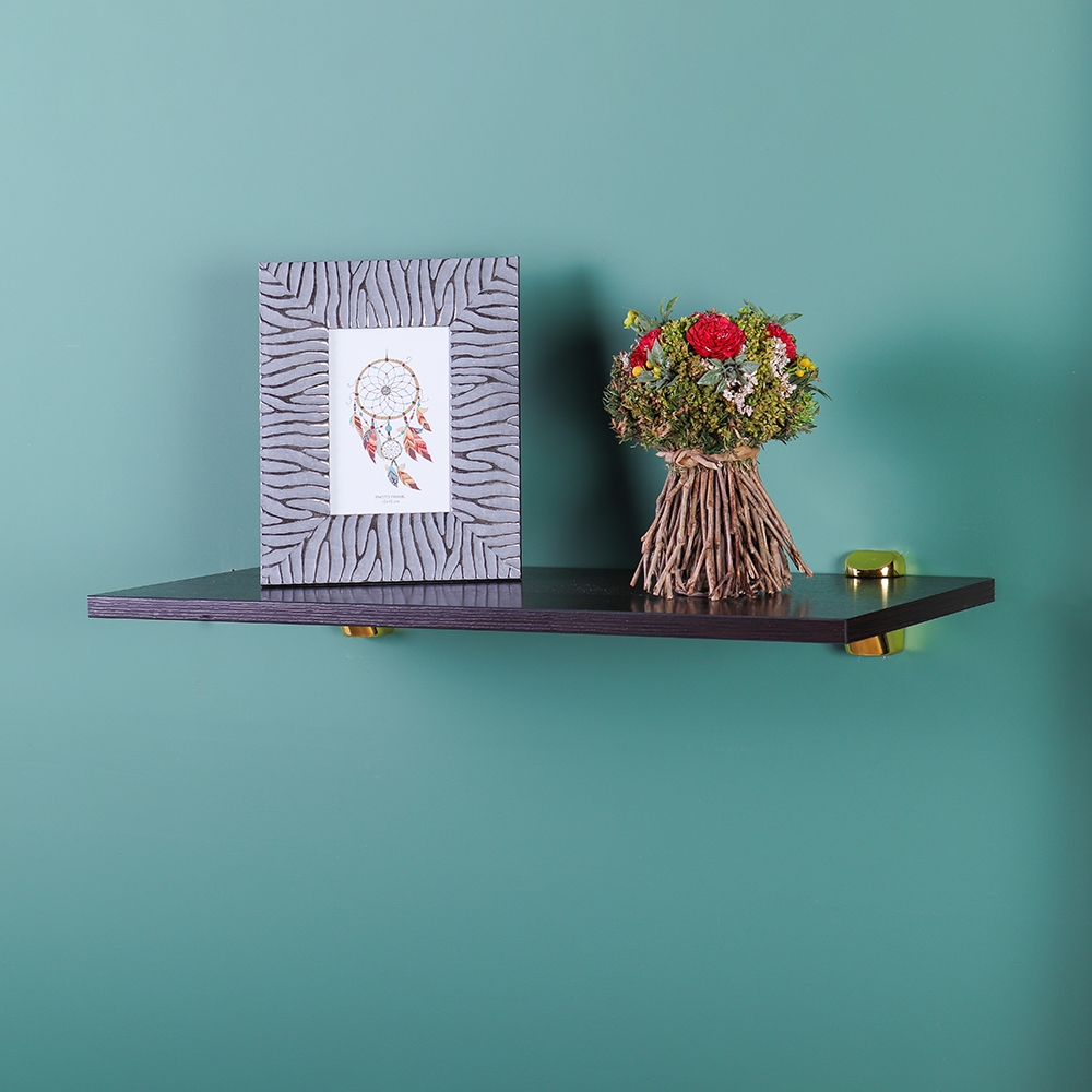 Полка прямоугольная , 600x250x16 мм, дуб венге LJPS0302 Public Steel Россия  - Вид №1