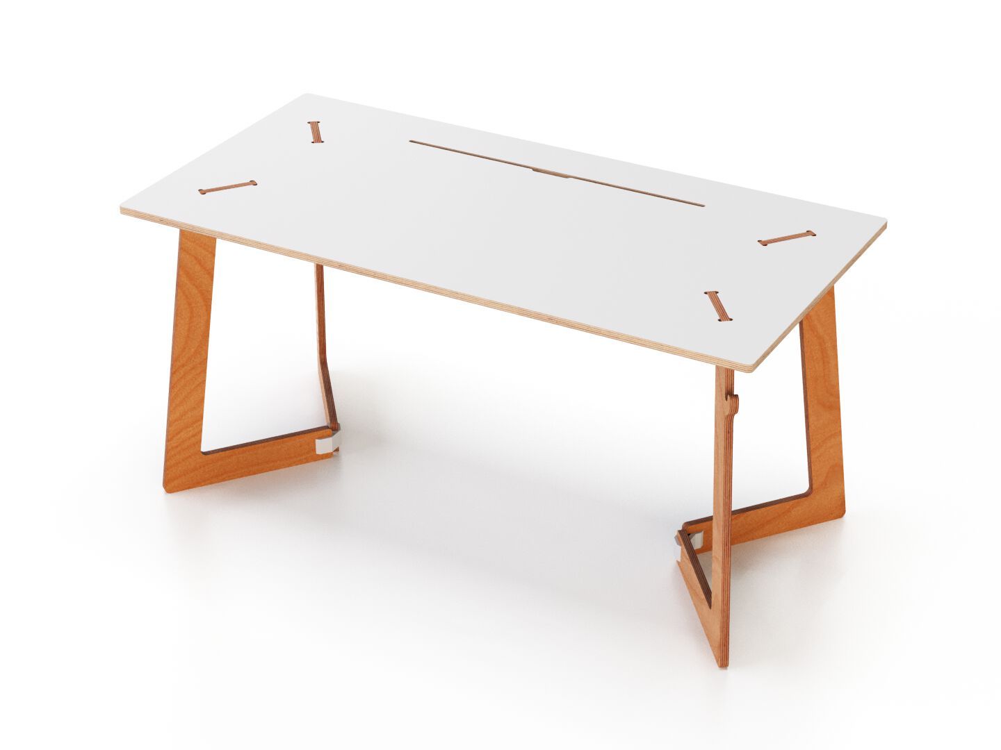 Прямоугольный рабочий стол с системой люверсов Esposit Karya ARCH-00077854 - Вид №2