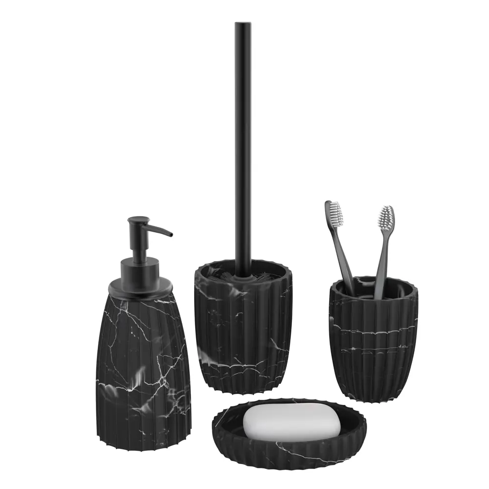 Настольный дозатор для жидкого мыла Lemer Marble в мраморном стиле 86881075 Black Marble STLM-0072297 - Вид №1