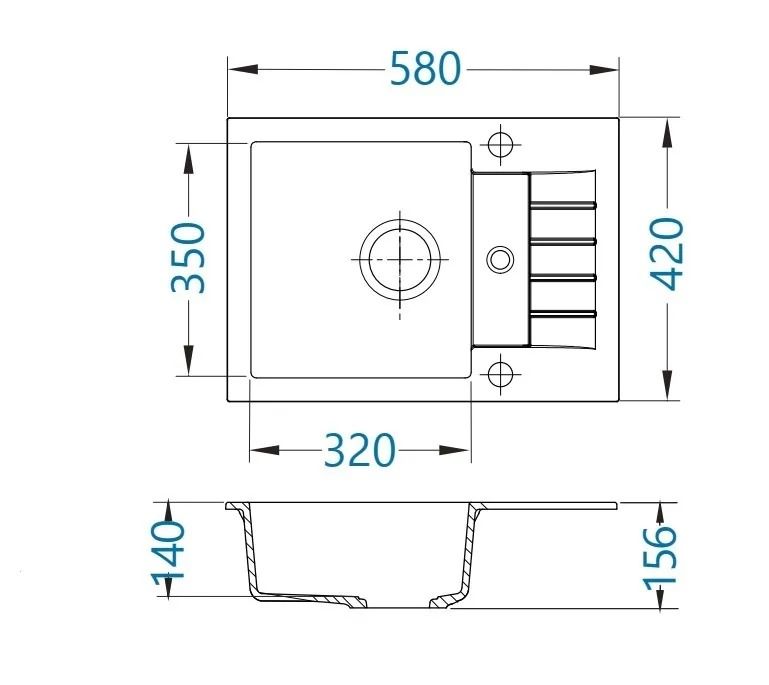 Мойка ALVEUS GENESIS AMARO 30 1133775 - Вид №1