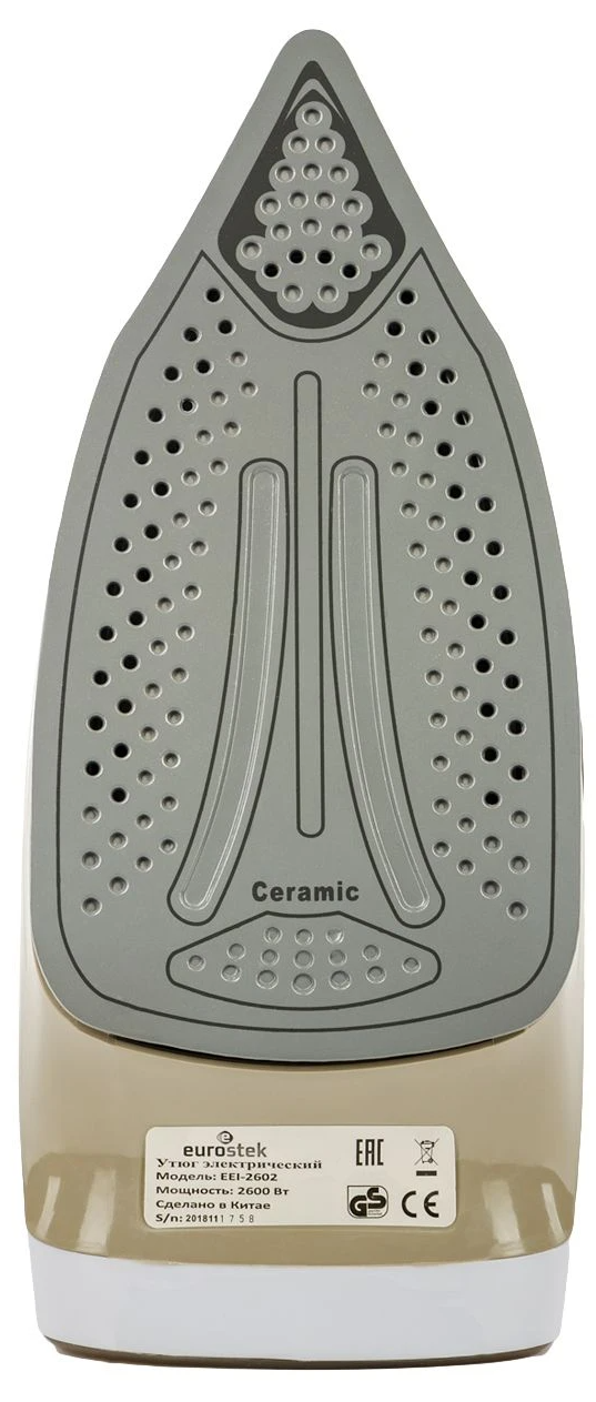 9071916 Утюг EuroStek EEI-2602 бежевый STDN-0023505 - Вид №1