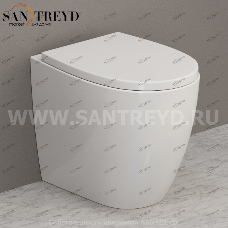 MD005BI Приставной унитаз напольный Белый Ceramica Globo 4ALL Италия