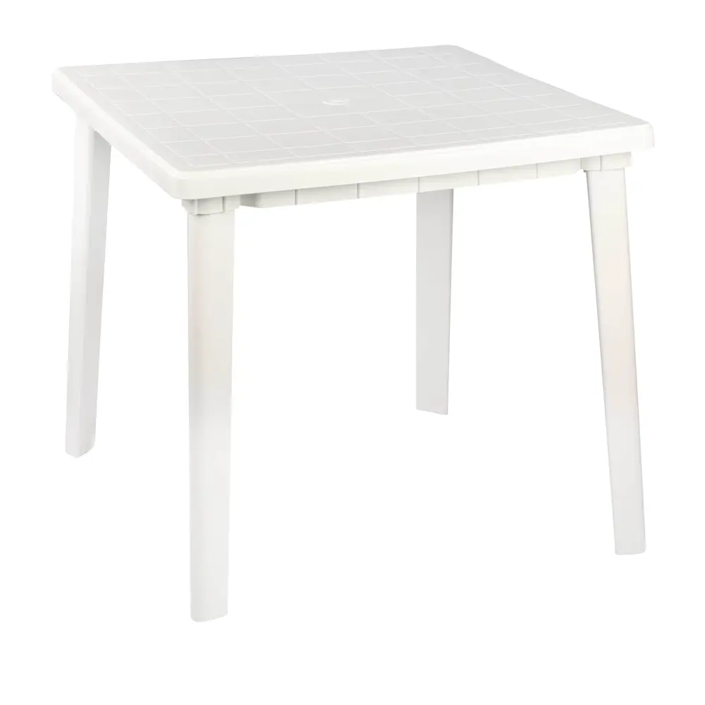 Стол садовый квадратный 80x80x74 см полипропилен белый 87660266 STLM-2095847 Santreyd нет