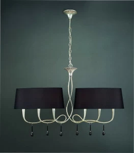 Подвесной светильник Mantra Paola Painted Silver 3531 MANTRA ДИЗАЙНЕРСКИЕ, PAOLA PAINTED SILVER 058070 Черный