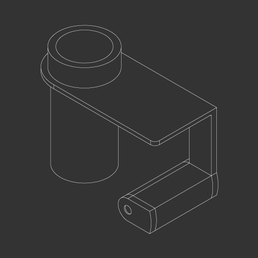 Полка с Delrin® держатель зубной щетки, установки на право  LTZ109 CEADESIGN  - Вид №1