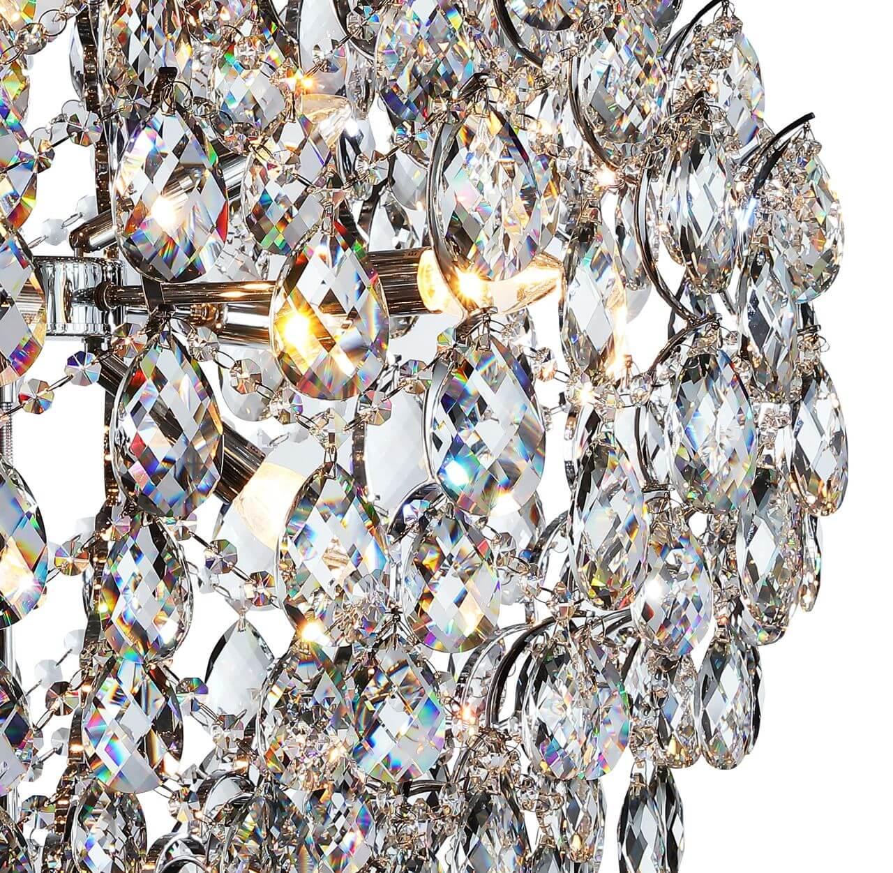 Подвесная люстра Favourite Faberge 2093-10P FAVOURITE ДИЗАЙНЕРСКИЕ, FABERGE 136697 Хром  - Вид №1