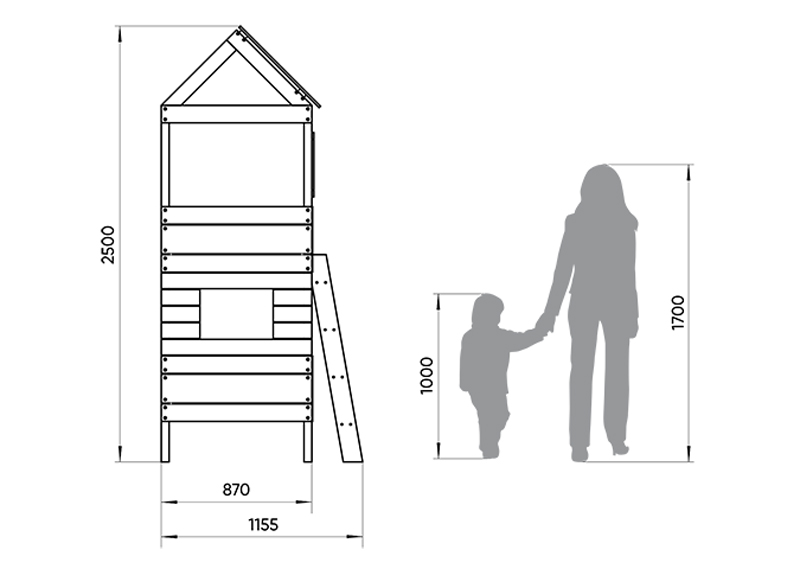 Кровать-домик двухъярусная Home nord M 80х160 см белая, розовая ELLIPSE ELLIPSE HOME 351776 Белый;розовый Santreyd  - Вид №3
