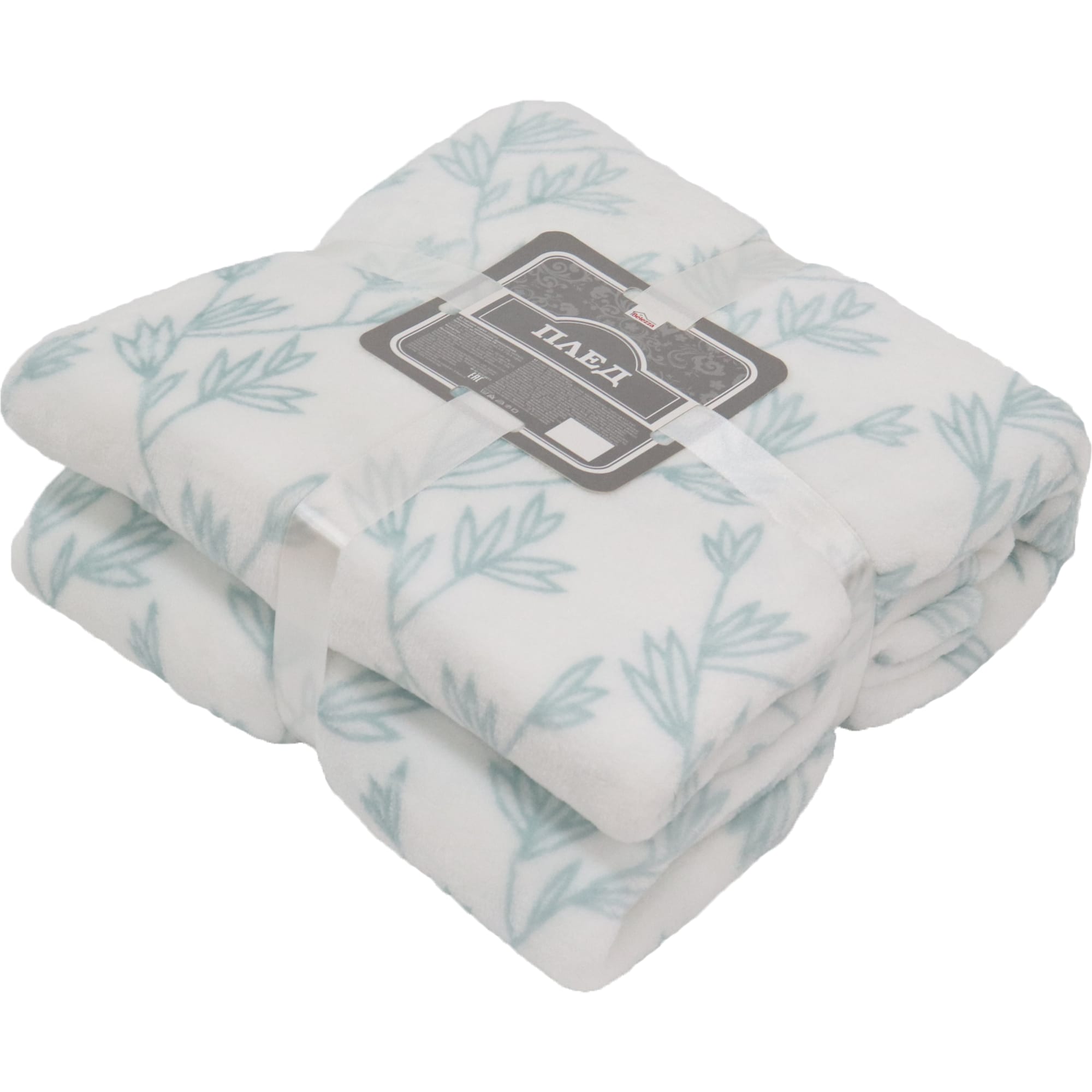 84378926 Плед «» 180x200 см фланель цвет бирюзовый Fern Santreyd - Вид №1