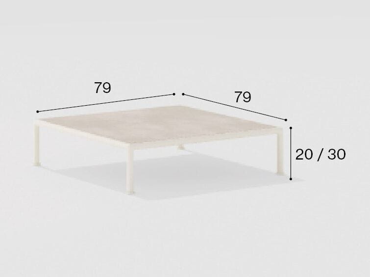 Низкий квадратный садовый столик из керамогранита FAST Roè ARCH-00071635 - Вид №3