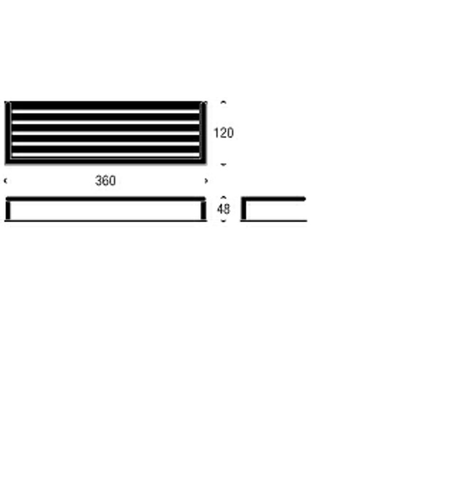 FROST Полка для душа 4, 36cm » матовая. Нержавеющая сталь Матовый N1937-1  - Вид №3