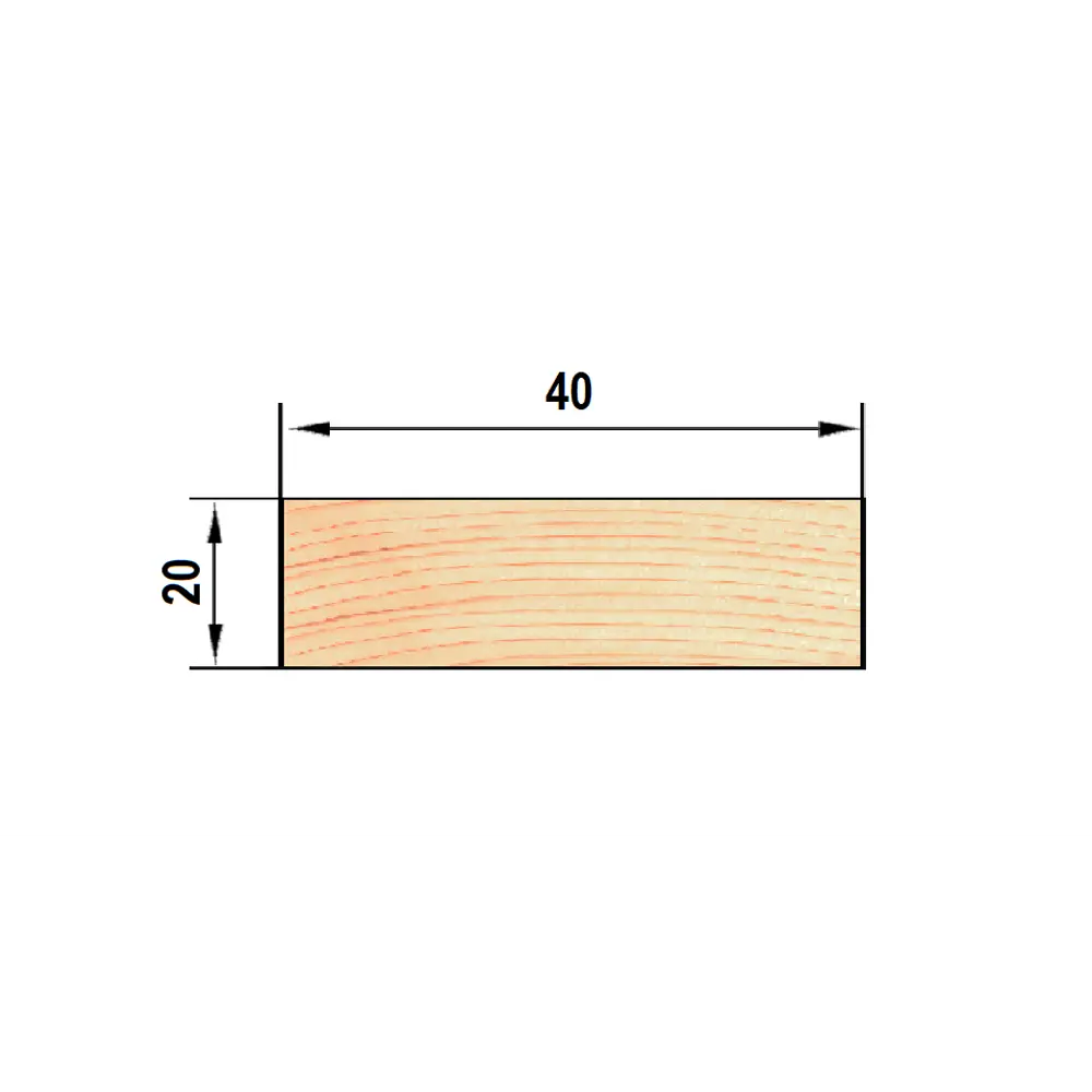 Santreyd Рейка строганая из ели 20х40х1000 мм для строительства и мебели 85183700 STLM-0059597 - Вид №4