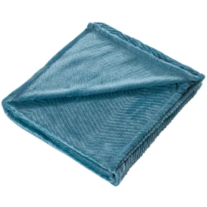 Плед Peru 140x200 см велсофт цвет бирюзовый