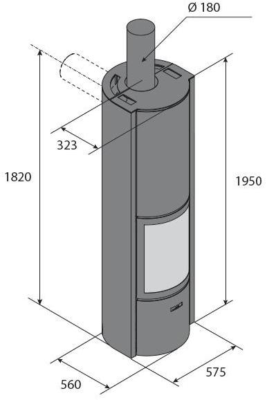 Stûv Вращающаяся дровяная печь из нержавеющей стали с накоплением Stûv 30 sun-id-1414544 - Вид №3