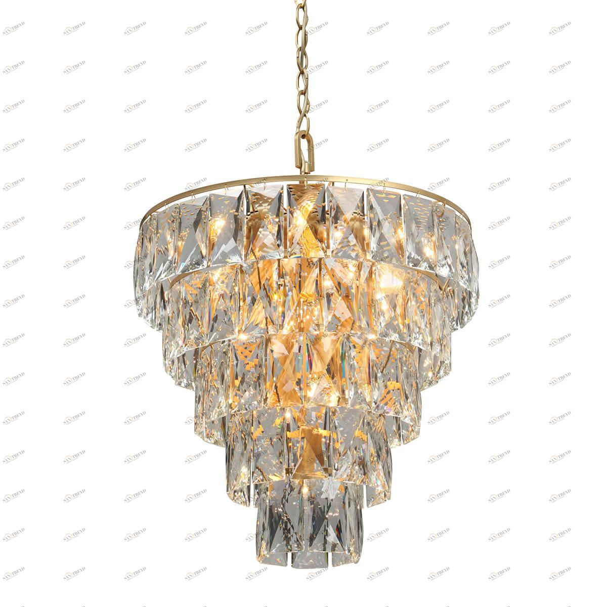 Люстра подвесная золотистая Vitaluce V5262-8/20+1 VITALUCE ДИЗАЙНЕРСКИЕ 00-3887906 Золото;прозрачный 
