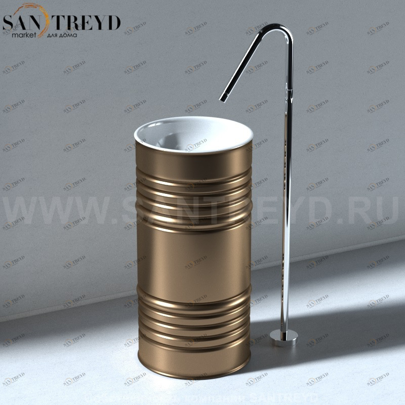 4742K39 Напольная раковина стоящая круглая Kerasan Artwork