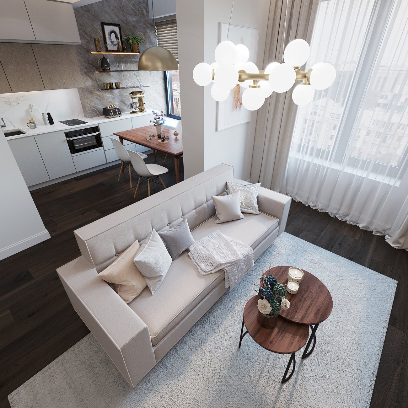 Подвесная люстра Ideal Lux Copernico SP20 Bianco IDEAL LUX ДИЗАЙНЕРСКИЕ, COPERNICO 313628 Белый  - Вид №2